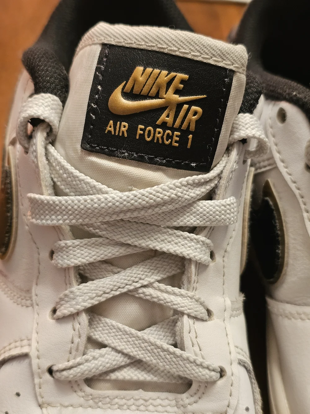 Nike Air Force 1 LV8 TD Low Kids Size 5.5Y Classic White Black Gold